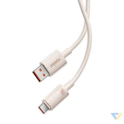 Fast Charging cable Baseus USB to USB C Habitat Series 1m 100W (pink) USB C to USB C