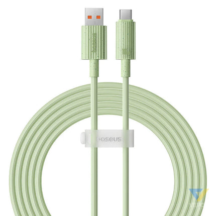 Fast Charging cable Baseus USB to USB C Habitat Series 2m 100W (green) USB to USB C
