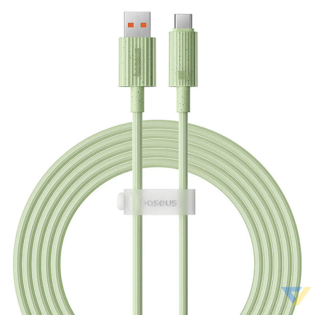 Fast Charging cable Baseus USB to USB C Habitat Series 2m 100W (green) USB to USB C