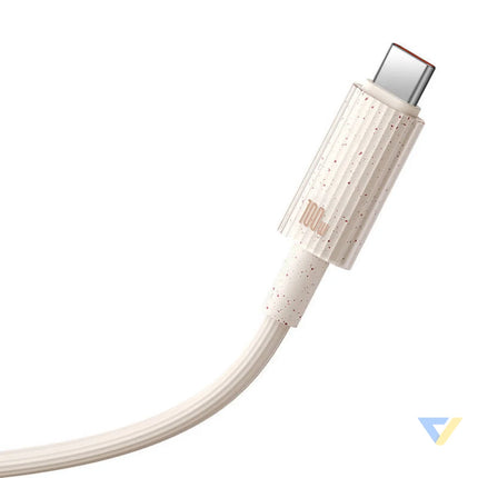 Fast Charging cable Baseus USB to USB C Habitat Series 2m 100W (pink) USB to USB C