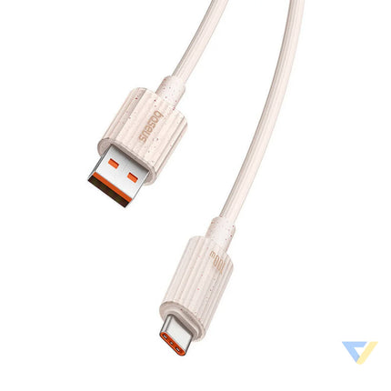 Fast Charging cable Baseus USB to USB C Habitat Series 2m 100W (pink) USB to USB C