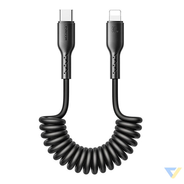 Fast Charging cable for car Joyroom Type C to Lightning Easy Travel Series 30W 1.5m coiled (black) USB to Lightning