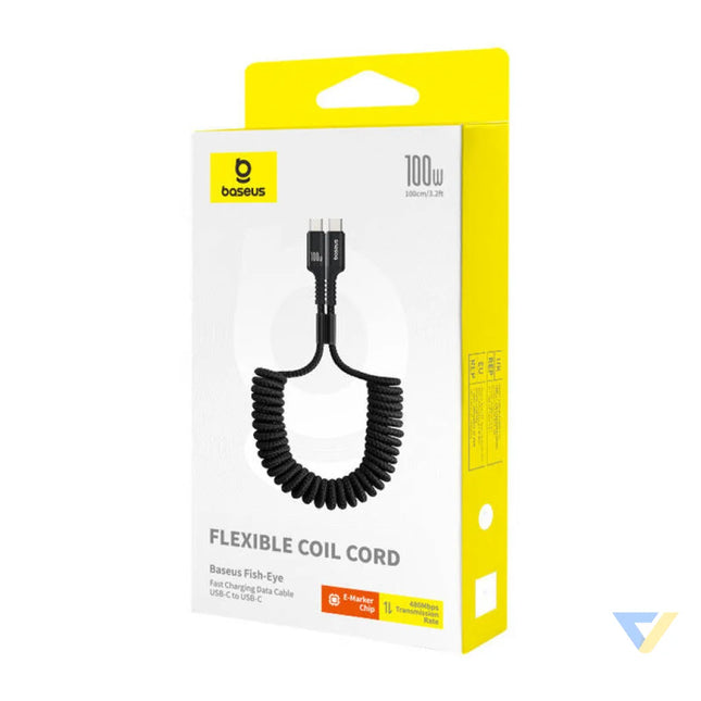 Fast Charging Cable USB C to USB C Baseus Fish Eye 100W 1m (black) USB C to USB C