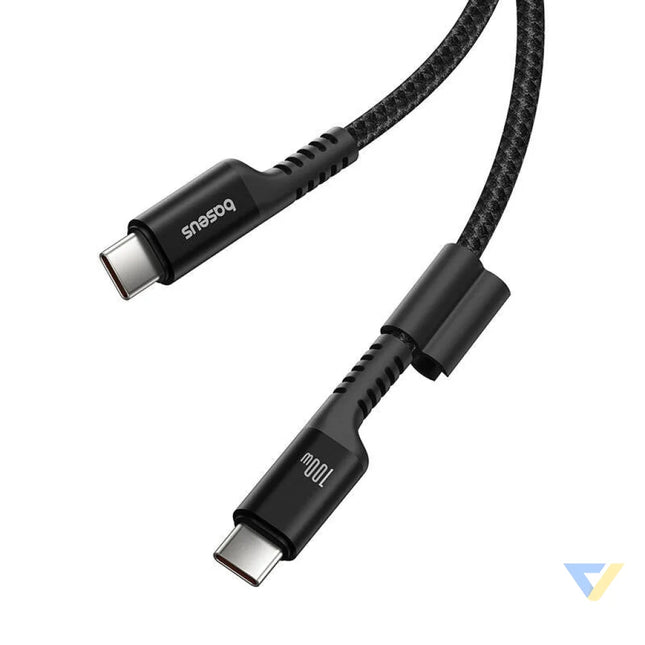 Fast Charging Cable USB C to USB C Baseus Fish Eye 100W 1m (black) USB C to USB C