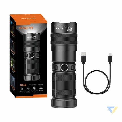 Flashlight Superfire GT60 – 2600lm 2 modes USB C Other