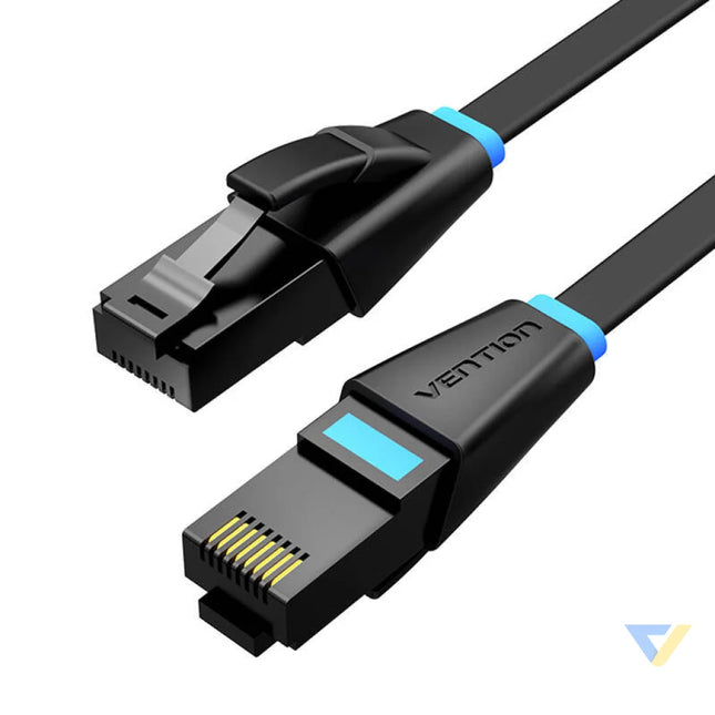 Flat network cable CAT6 UTP Vention IBJBK RJ45 Ethernet 1000Mbps 8m Black Network cables