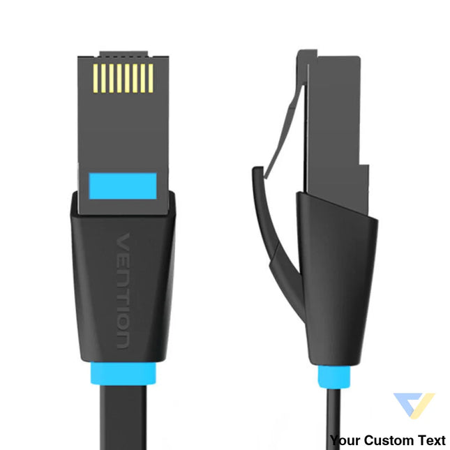Flat Network Cable UTP CAT6 Vention IBJBN RJ45 Ethernet 1000Mbps 15m Black Network cables