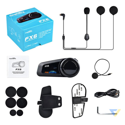 Fodsports FX6 motorcycle intercom (black) Intercoms