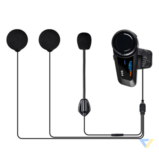Fodsports FX6 motorcycle intercom two pack (black) Intercoms