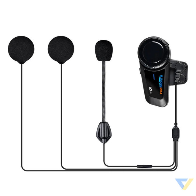 Fodsports FX6 motorcycle intercom two pack (black) Intercoms