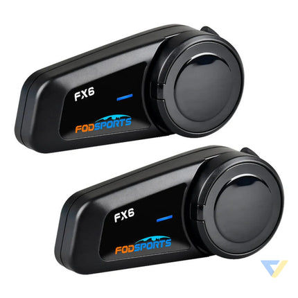 Fodsports FX6 motorcycle intercom two pack (black) Intercoms