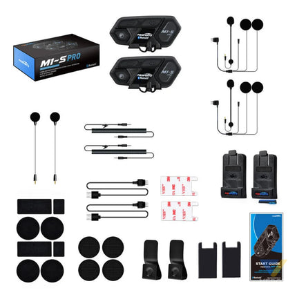 Fodsports M1 S Pro motorcycle intercom two pack (black) Intercoms