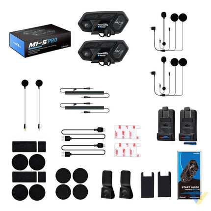 Fodsports M1 S Pro motorcycle intercom two pack (black) Intercoms