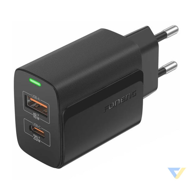 Foneng EU66 A + C 2 network charger (PD20W) black mains chargers