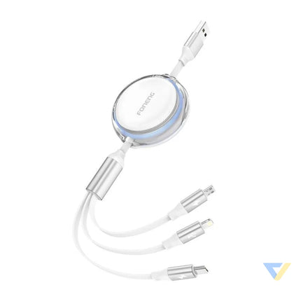 Foneng X113 3 in 1 Cable 1.1M White Combo Cables
