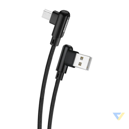 Foneng X70 Angled USB to Micro USB Cable 3A 1m (Black) USB to Micro USB