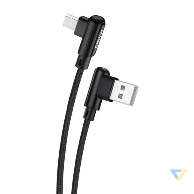 Foneng X70 Angled USB to Micro USB Cable 3A 1m (Black) USB to Micro USB