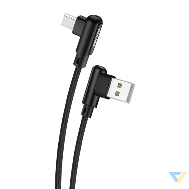 Foneng X70 Angled USB to Micro USB Cable 3A 1m (Black) USB to Micro USB