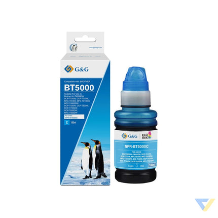 G&G Compatible Brother BT5000C Ecotank Ink Cyan-0