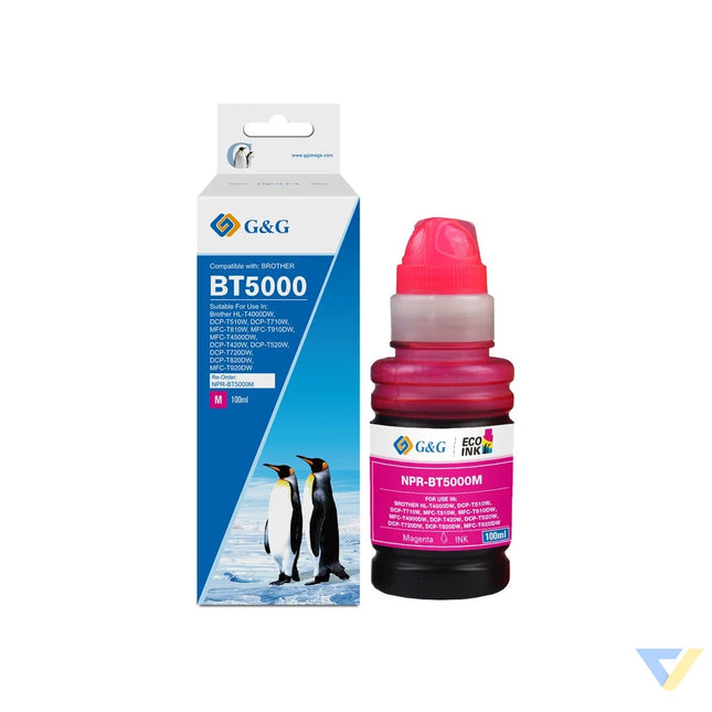 G&G Compatible Brother BT5000M Ecotank Ink Magenta-0