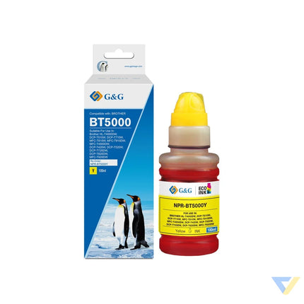 G&G Compatible Brother BT5000Y Ecotank Ink Yellow-0