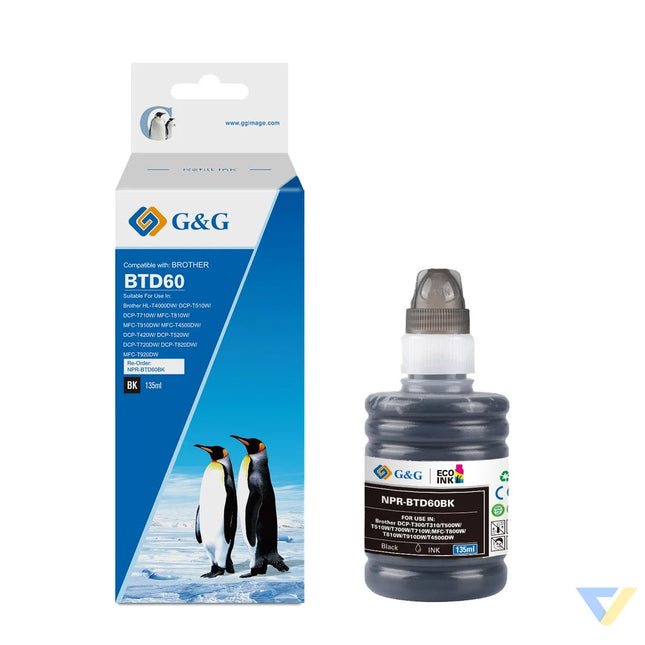 G&G Compatible Brother BTD60BK Ecotank Ink Black-0
