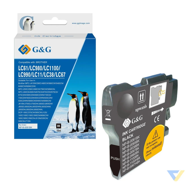 G&G Compatible Brother LC1100BK/LC1100HBK/LC980BK Ink B-0