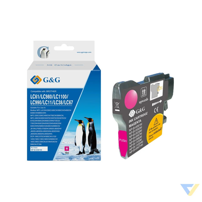G&G Compatible Brother LC1100M/LC1100HM/LC980M Ink M-0
