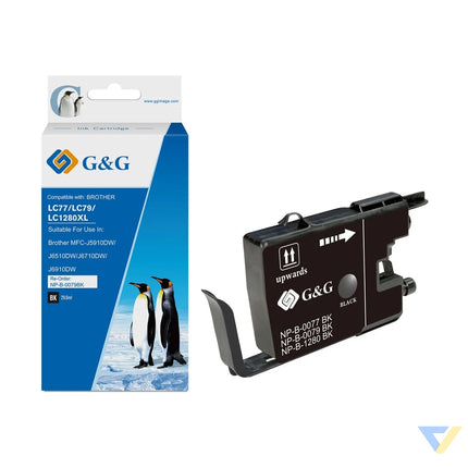 G&G Compatible Brother LC1240/LC1280BK Ink B-0