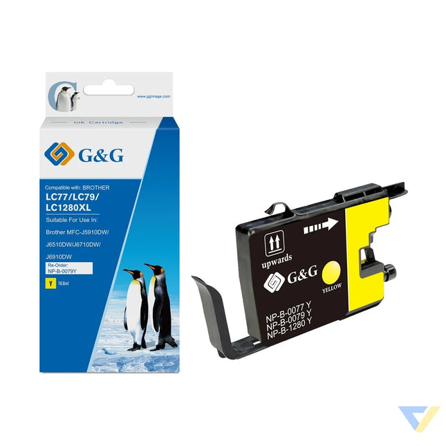 G&G Compatible Brother LC1240/LC1280Y Ink Y-0