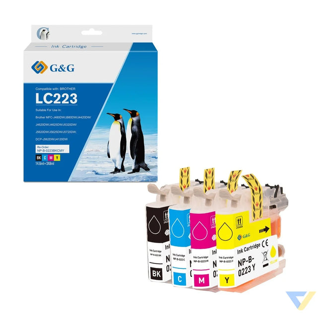 G&G Compatible Brother LC223BK/C/M/Y Ink BK/C/M/Y-0