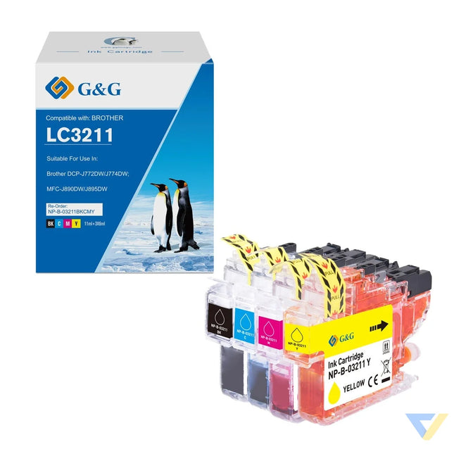 G&G Compatible Brother LC3211BK/LC3211C/LC3211M/LC3211Y Ink BK/C/M/Y-0