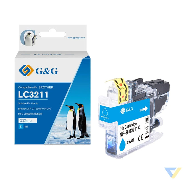 G&G Compatible Brother LC3211C Ink C-0