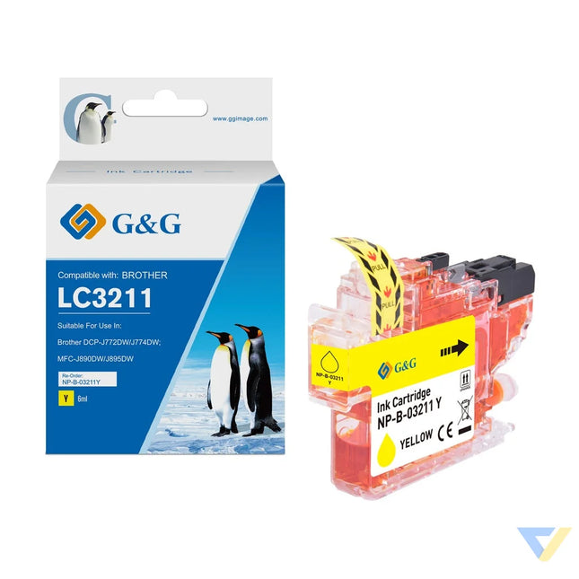 G&G Compatible Brother LC3211Y Ink Y-0