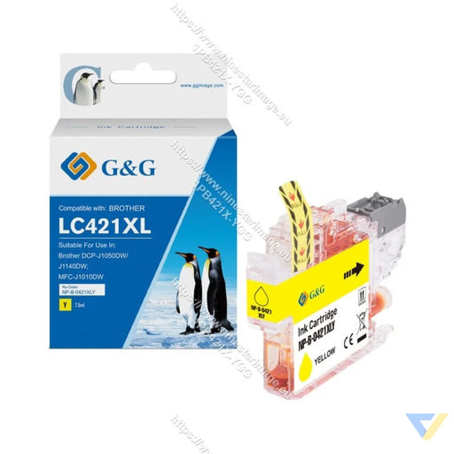 G&G Compatible Brother LC421XLY Inkjet Cartridge Yellow-0