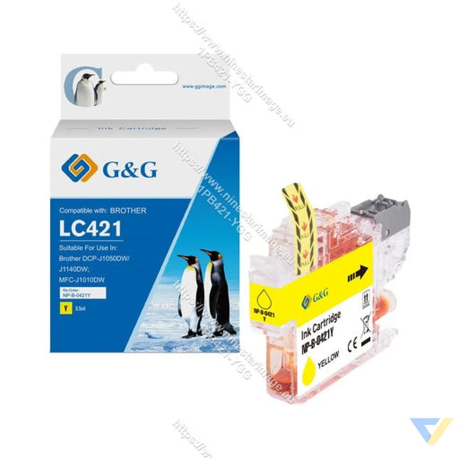 G&G Compatible Brother LC421Y Inkjet Cartridge Yellow-0