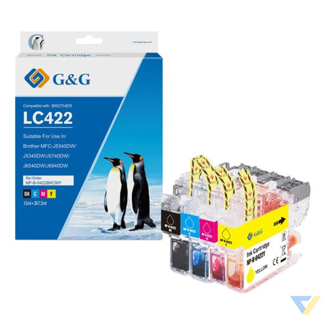 G&G Compatible Brother LC422 Inkjet Cartridge BK/C/M/Y-0