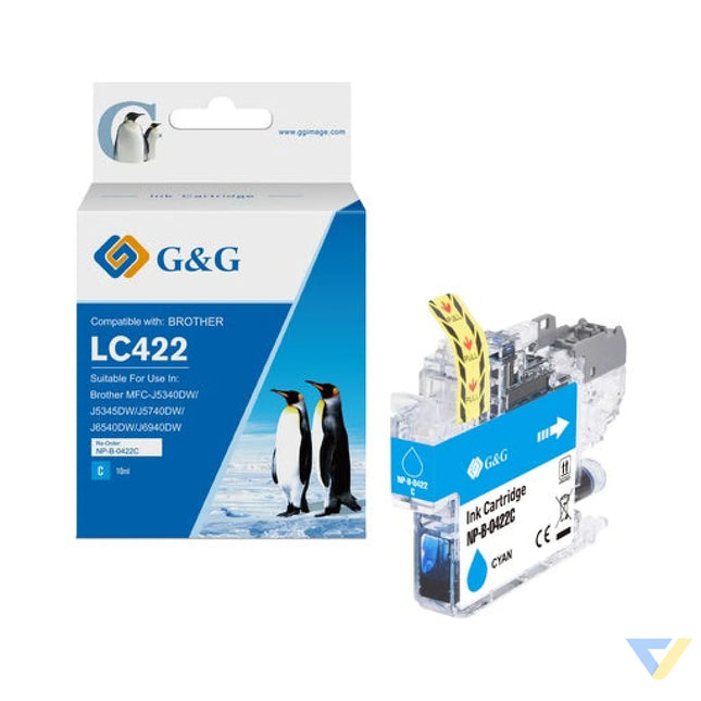 G&G Compatible Brother LC422C Inkjet Cartridge Cyan-0