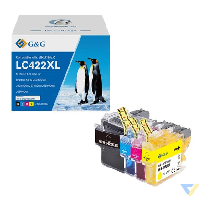 G&G Compatible Brother LC422XL Inkjet Cartridge BK/C/M/Y-0