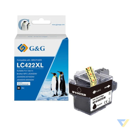 G&G Compatible Brother LC422XLBK Inkjet Cartridge BK(PG)-0