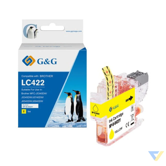 G&G Compatible Brother LC422Y Inkjet Cartridge Yellow-0