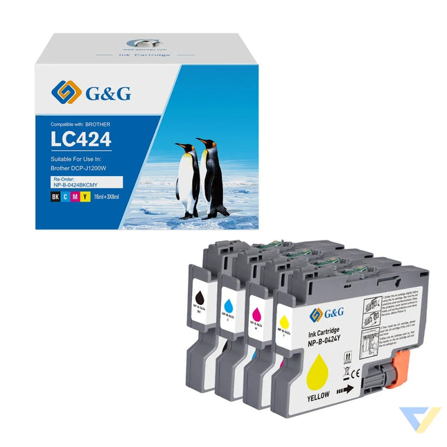 G&G Compatible Brother LC424 Inkjet Cartridge BK/C/M/Y-0