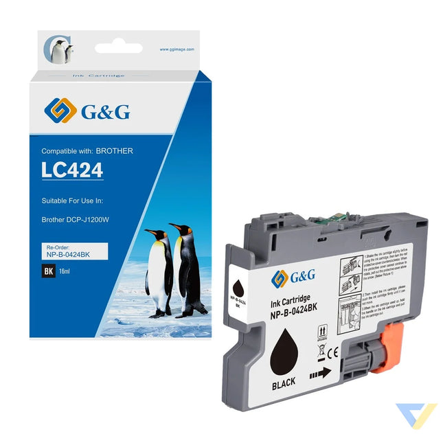 G&G Compatible Brother LC424BK Inkjet Cartridge B-0