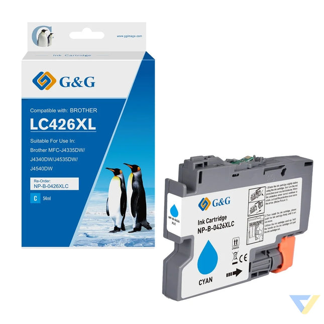 G&G Compatible Brother LC426XLC Inkjet Cartridge Cyan-0