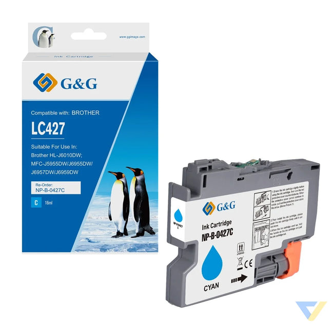 G&G Compatible Brother LC427C Inkjet Cartridge Cyan-0