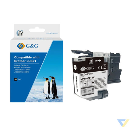 G&G Compatible Brother LC521 Inkjet Cartridge Black.Cyan.Magenta.Yellow-0