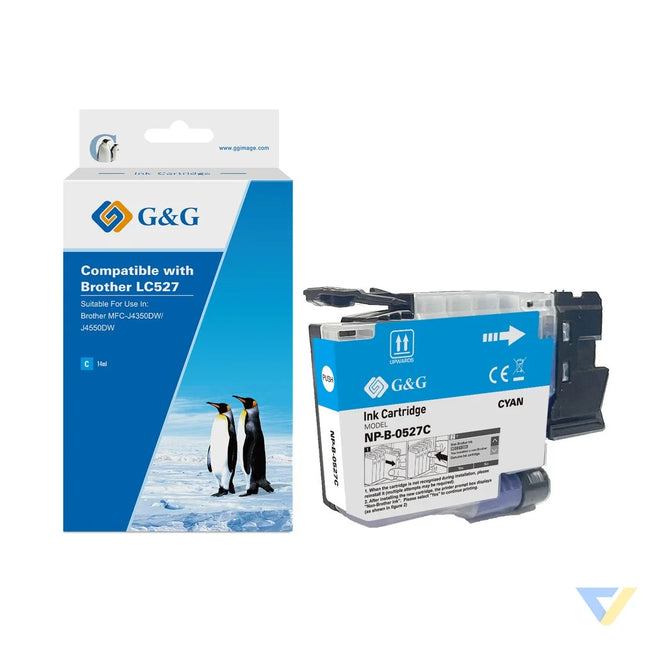G&G Compatible Brother LC527C Inkjet Cartridge Cyan-0
