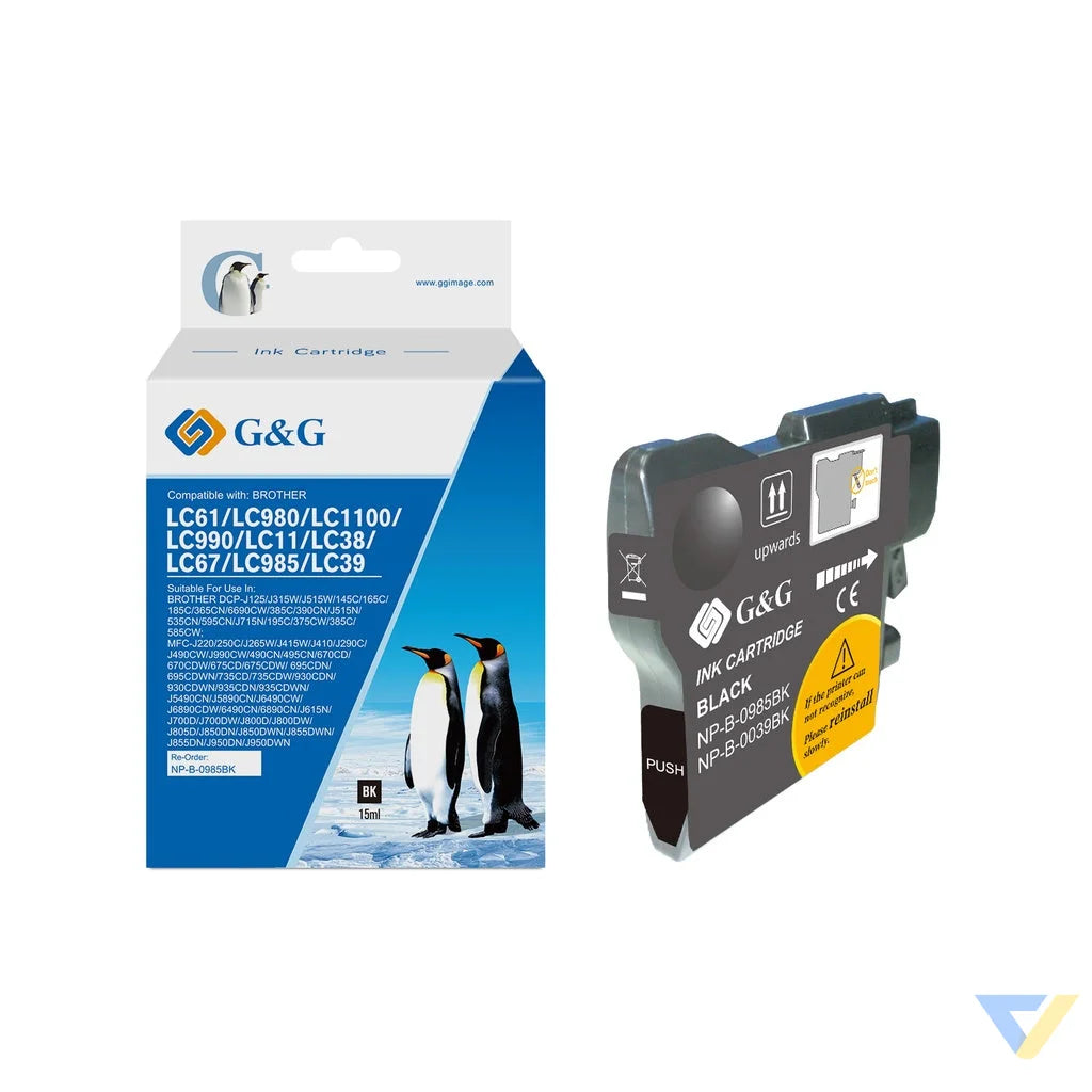 G&G Compatible Brother LC985BK Ink B-0