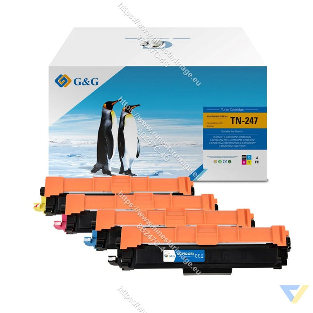 G&G Compatible Brother TN-247BK/TN-247C/TN-247M/TN-247Y Toner Black/Cyan/Magenta/Yellow-0