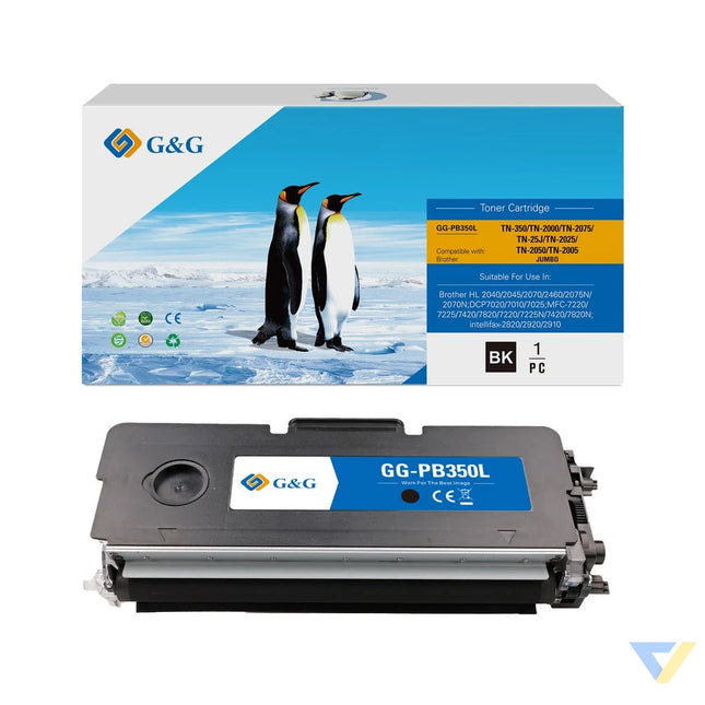 G&G Compatible Brother TN-350/TN-2000/TN-2075/TN-25J/TN-2025/TN-2050/TN-2005 Toner Mono-0